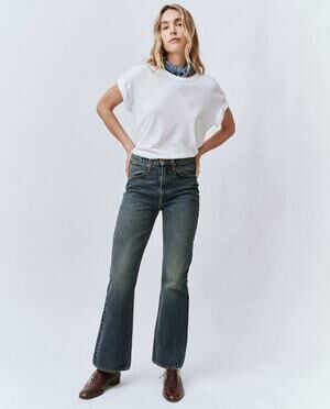 The Great. Penny Bootcut Jean in Powell Wash 25